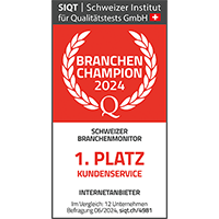 Bestnote Kundenservice Juni 2024 1. Platz